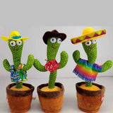 Dancing Cactus Toy with Recording - Rechargeable/Cell Operated Plush Funny Electronic Shaking Cactus Singing Dancing Cactus