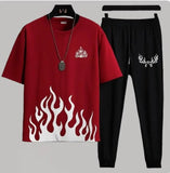 Track Suit Trendy Two-Piece Streetwear Set (T-Shirt & Trouser)