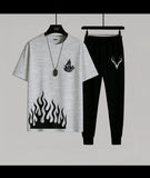 Track Suit Trendy Two-Piece Streetwear Set (T-Shirt & Trouser)