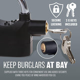 ( FREE HOME DELIVERY ) Alarm Lock Padlock Anti-Theft Security System Door Safety Lock (Black)
